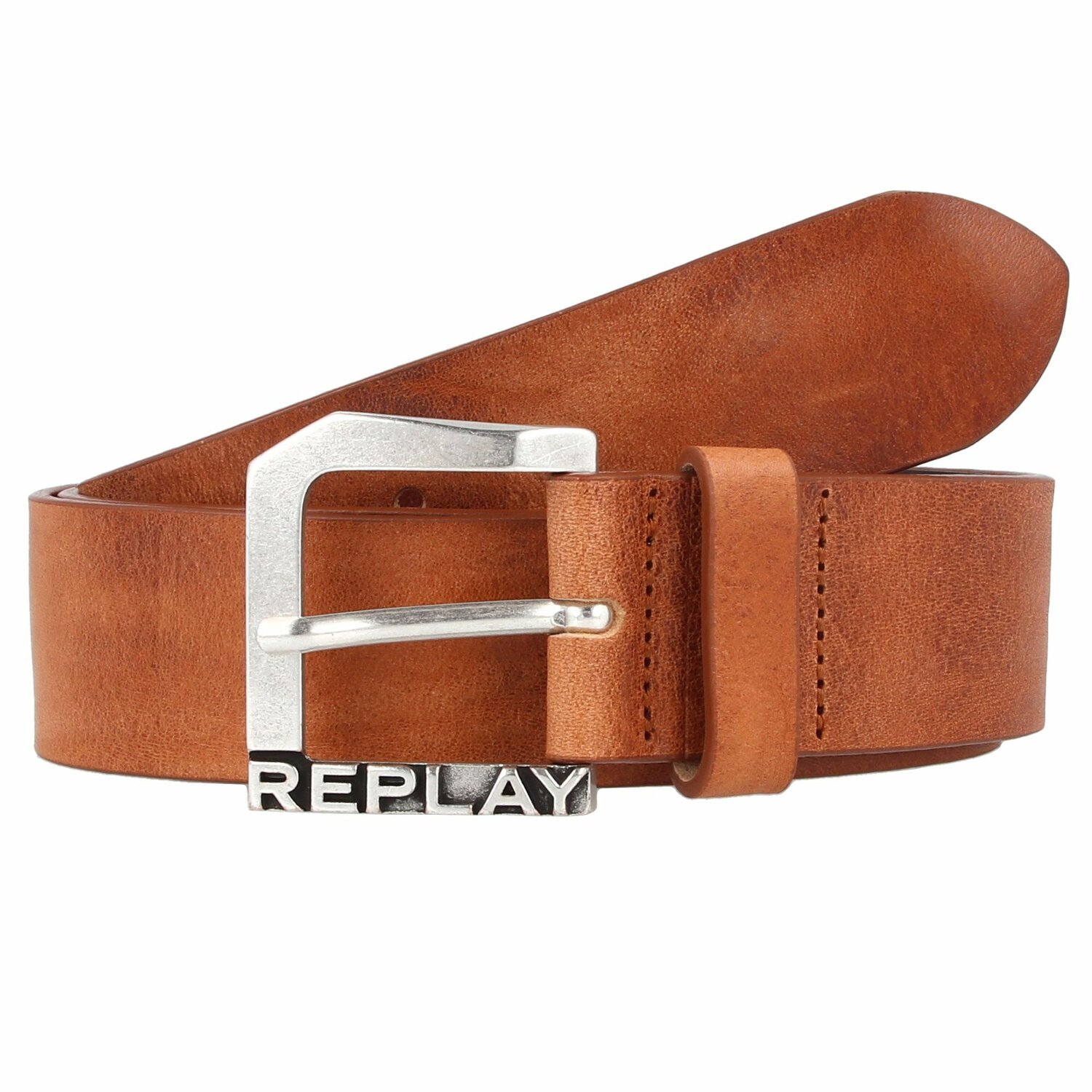 [Viele beliebte Produkte verfügbar] Replay Gürtel Leder tan | 100 cm bei 