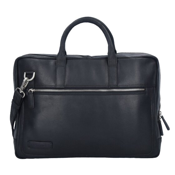 Plevier Vintage London Aktentasche RFID Schutz Leder 41 cm Laptopfach
