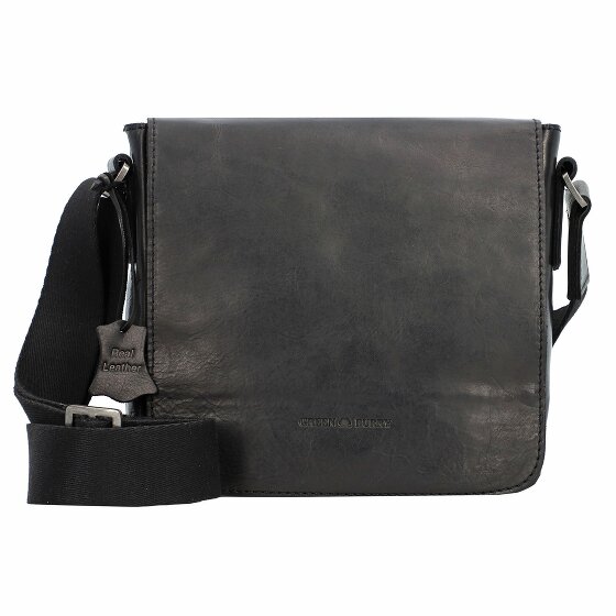 Greenburry Pure Black Umhängetasche Leder 20 cm