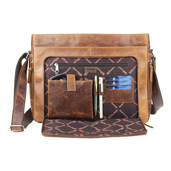 Greenland Nature Montana Messenger Leder 40 cm Laptopfach
