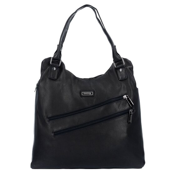 Greenland Nature Black Nappa Schultertasche Leder 38 cm