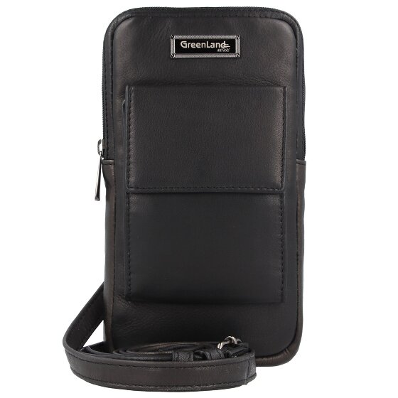 Greenland Nature Black Nappa Handytasche Leder 11.5 cm