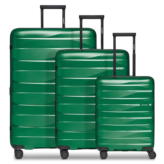 Bergpfeil Travel 4 Rollen Kofferset 3-teilig mit Dehnfalte