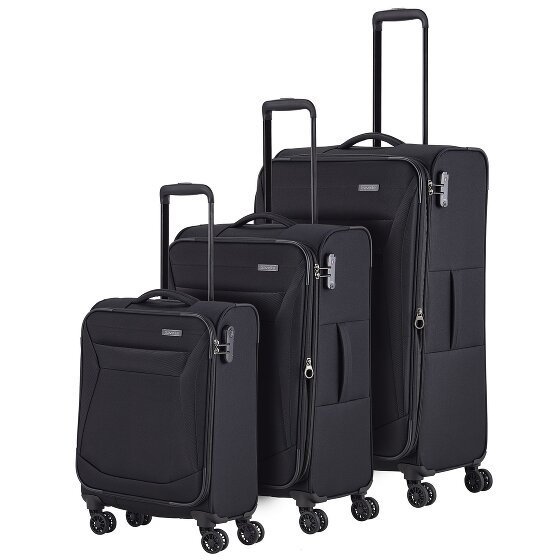 Travelite Chios 4 Rollen Kofferset 3-teilig mit Dehnfalte