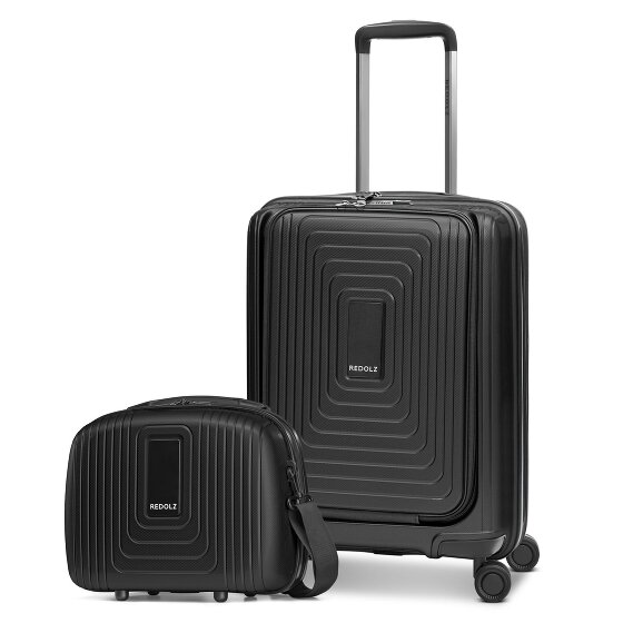 Redolz Essentials 14 Kofferset 2 tlg. Kabinentrolley mit Dehnfalte + Beautycase