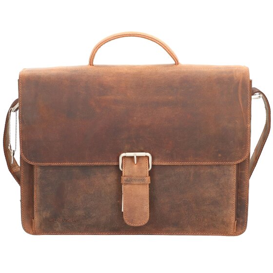 Plevier Retro Darwin Aktentasche Leder 41 cm Laptopfach