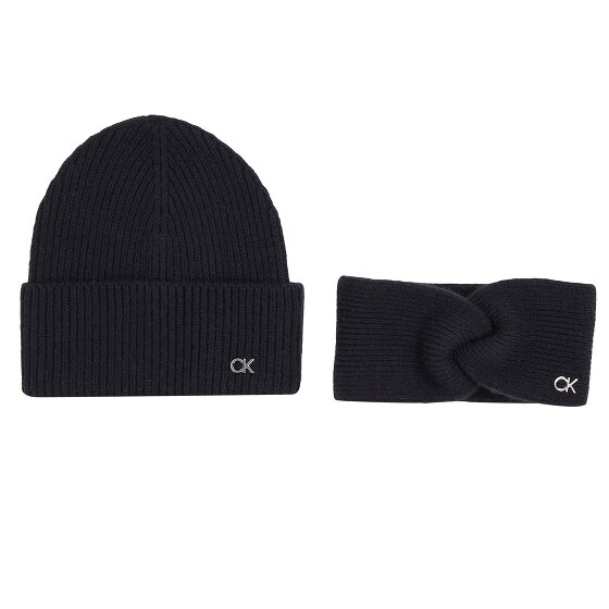 Calvin Klein Ck Metal Strickmütze und Stirnband Geschenkset Calvin Klein Ck Metal Strickmütze und Stirnband Geschenkset