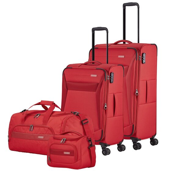 Travelite Chios 4 Rollen Kofferset 4-teilig mit Dehnfalte