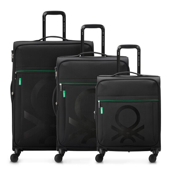 Delsey Paris x United Colors of Benetton Color Block 4-Rollen Kofferset 3 tlg.