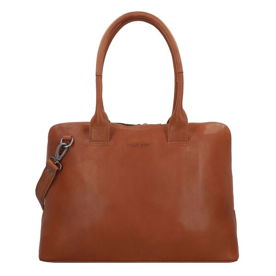 Plevier Structure Canton Schultertasche Leder 44 cm Laptopfach