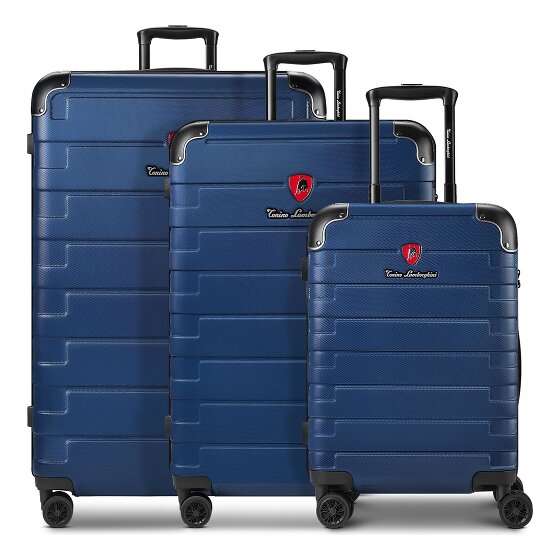 Tonino Lamborghini Milano 4 Rollen Kofferset 3-teilig mit Dehnfalte