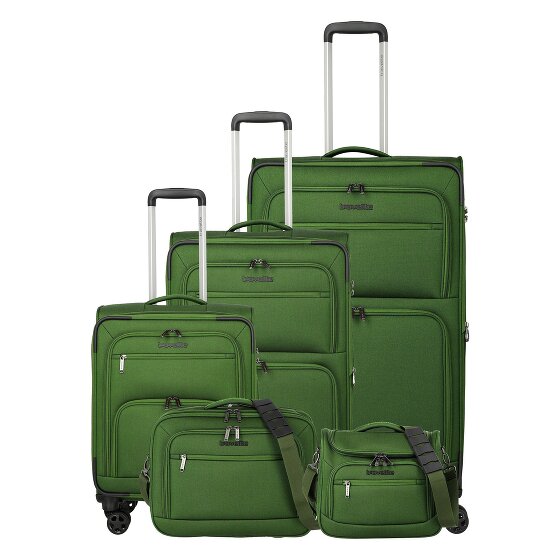 Travelite Cubis 4 Rollen Kofferset 5-teilig mit Dehnfalte