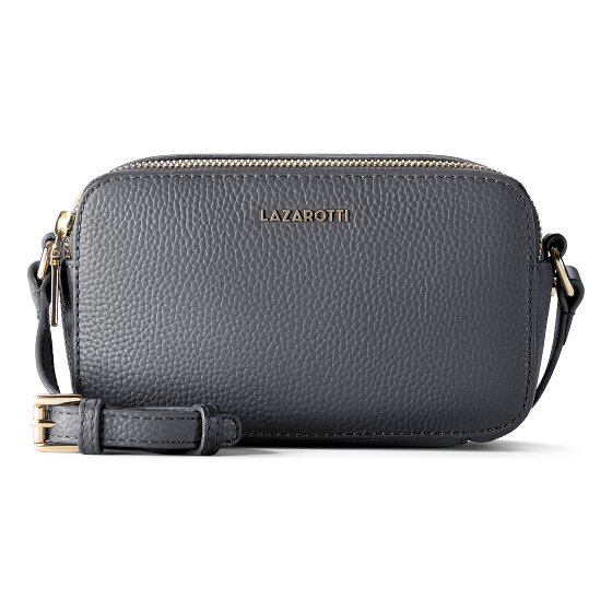 Lazarotti Bologna Leather Umhängetasche Leder Small Double-Zip 18 cm