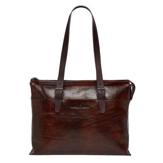 Castelijn & Beerens Rien Schultertasche RFID Schutz Leder 40 cm Laptopfach