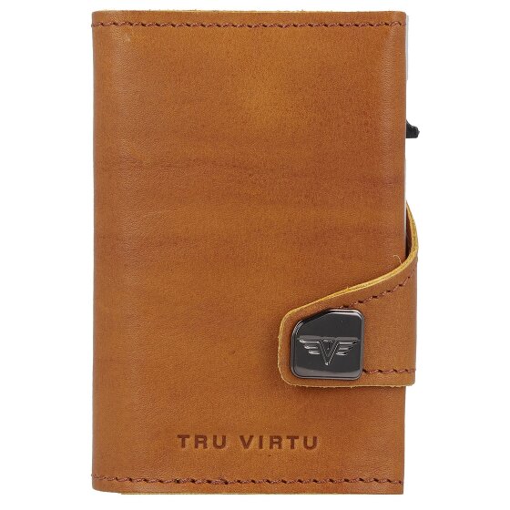 Tru Virtu Click & Slide Natural Kreditkartenetui Leder 7 cm
