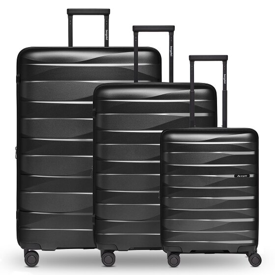Bergpfeil Travel 4 Rollen Kofferset 3-teilig mit Dehnfalte