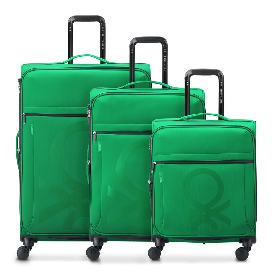 Delsey Paris x United Colors of Benetton Color Block 4-Rollen Kofferset 3 tlg.