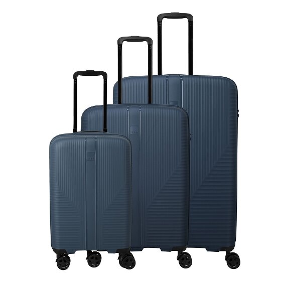 Travelite Air Stripe 4 Rollen Kofferset 3-teilig mit Dehnfalte