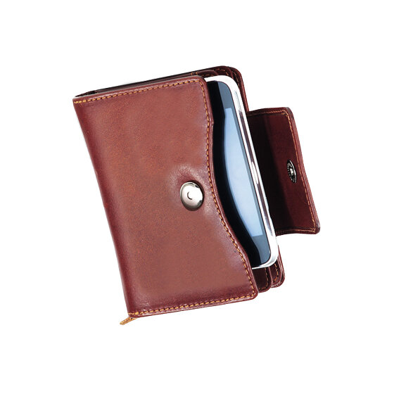 Greenland Nature Rubin Geldbörse Leder 10 cm Handyfach