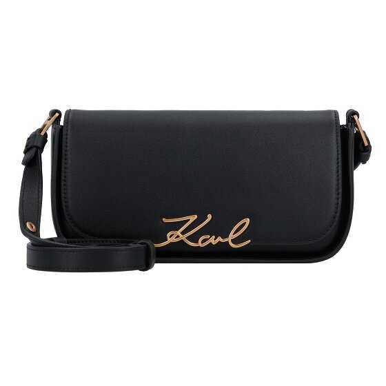 Karl Lagerfeld Signature Schultertasche Leder 24 cm