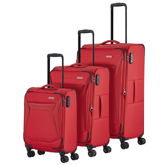 Travelite Chios 4 Rollen Kofferset 3-teilig mit Dehnfalte