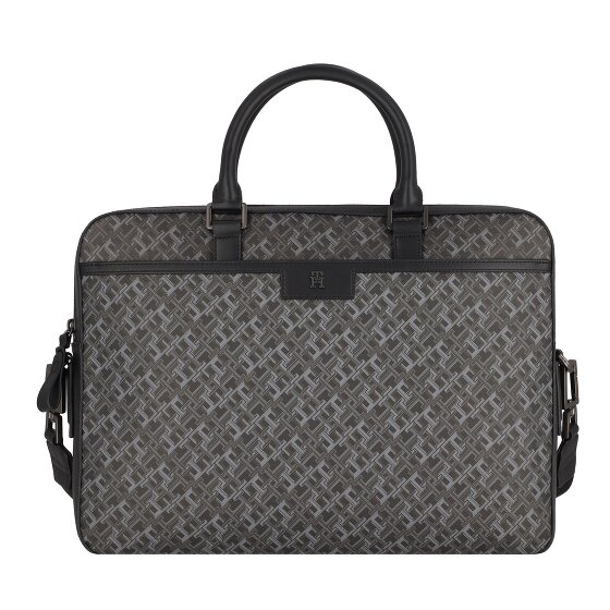 Tommy Hilfiger TH Monogram Aktentasche Leder 40 cm Laptopfach Tommy Hilfiger TH Monogram Aktentasche Leder 40 cm Laptopfach