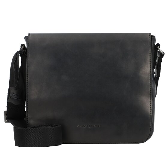 Greenburry Pure Black Umhängetasche Leder 26 cm