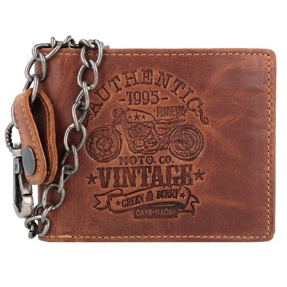 Greenburry Vintage Cafe-Racer Geldbörse RFID Leder 12 cm