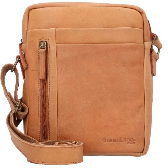 Greenland Nature GreenLand NATURE Umhängetasche Leder 22 cm
