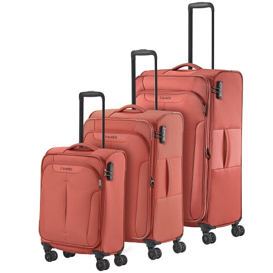 Travelite Croatia 4 Rollen Kofferset 3-teilig mit Dehnfalte