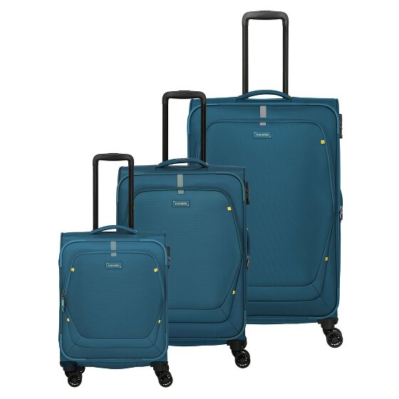 Travelite Umbria 4 Rollen Kofferset 3-teilig mit Dehnfalte