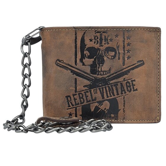 Greenburry Vintage Skull Kettenbörse Leder 12,5 cm