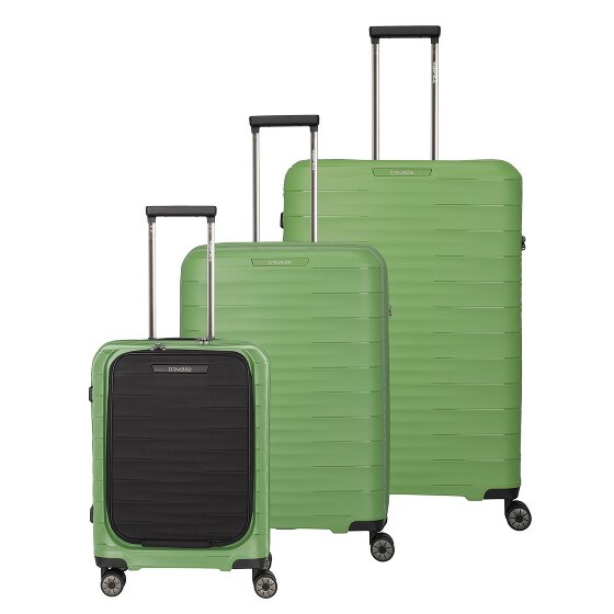 Travelite Mooby 4 Rollen Kofferset 3-teilig mit Dehnfalte