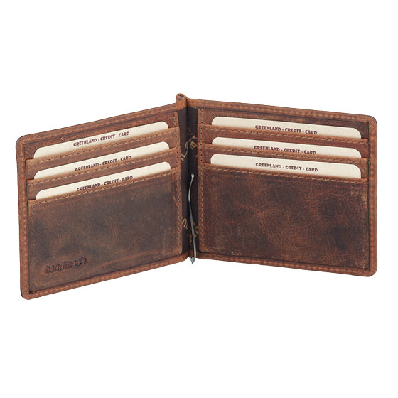 Greenland Nature Montana Geldbörse Dollarclip Leder 11,5 cm