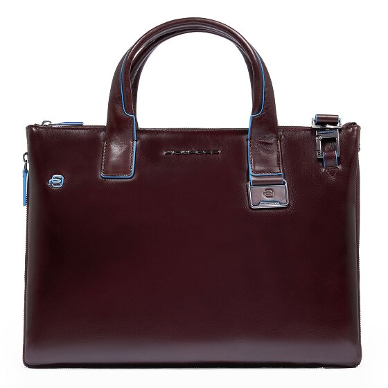 Piquadro Blue Square Shopper Tasche Leder 38 cm Laptopfach mit Dehnfalte