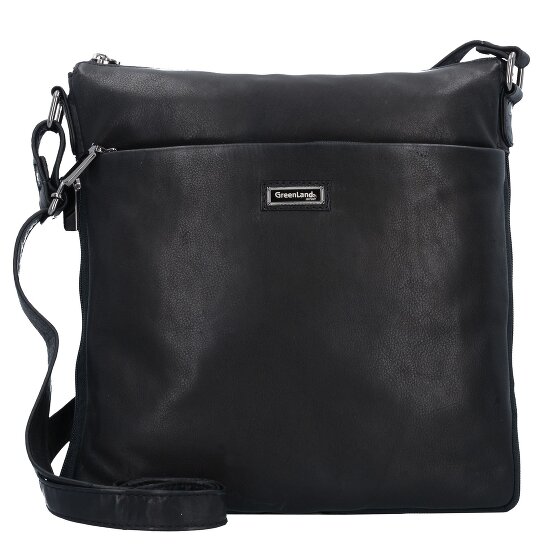 Greenland Nature Black Nappa Umhängetasche Leder 29 cm