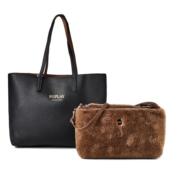 Replay Shopper Tasche Leder 36 cm