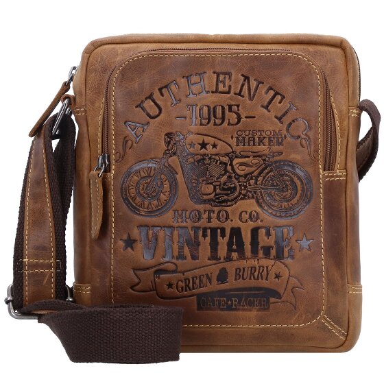 Greenburry Vintage Cafe-Racer Umhängetasche Leder 23 cm