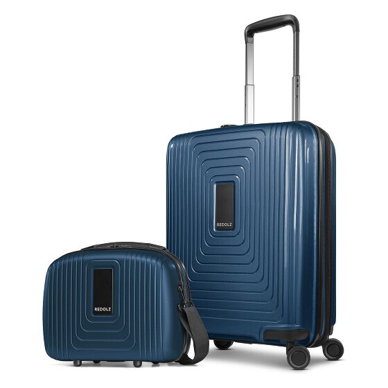 Redolz Essentials 14 Kofferset 2 tlg. Kabinentrolley mit Dehnfalte & Beautycase