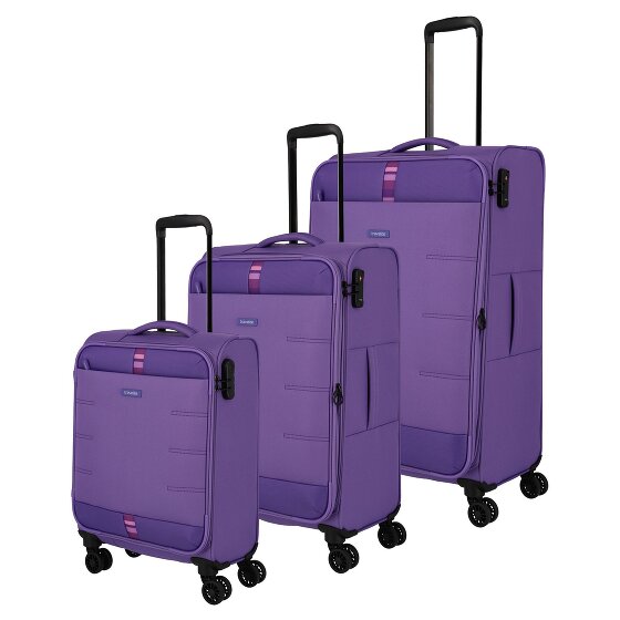 Travelite Rügen 4 Rollen Kofferset 3-teilig mit Dehnfalte