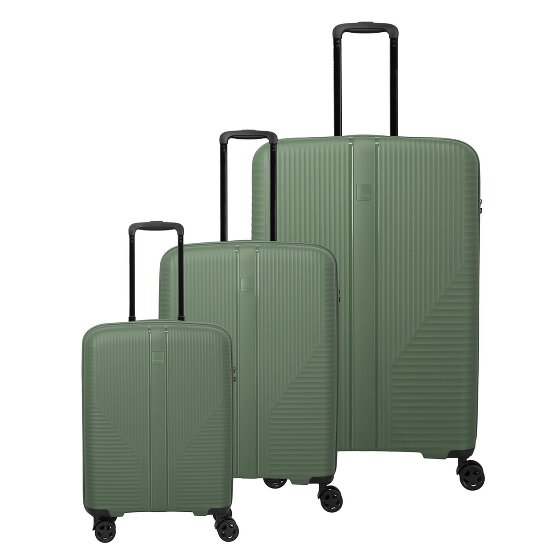 Travelite Air Stripe 4 Rollen Kofferset 3-teilig mit Dehnfalte