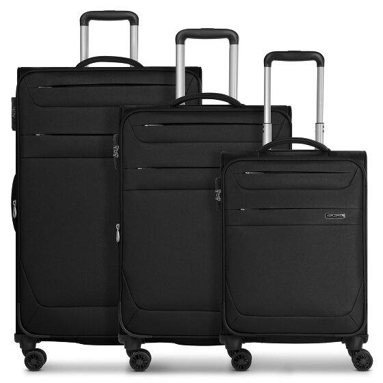 Worldpack Chicago 4 Rollen Kofferset 3-teilig mit Dehnfalte