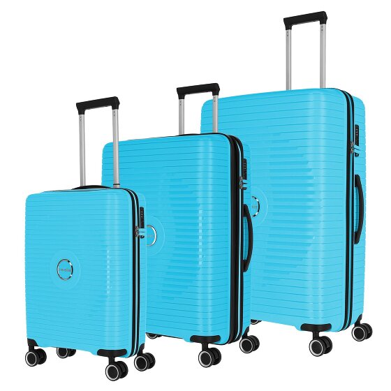 Travelite Orbita 4 Rollen Kofferset 3-teilig mit Dehnfalte