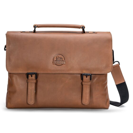 Farmhood Nashville Aktentasche XL 2 Fächer Leder 39 cm