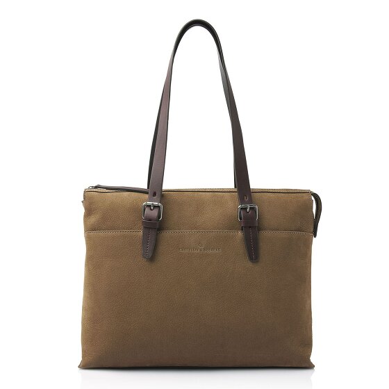 Castelijn & Beerens Nubuck Schultertasche Leder 40 cm Laptopfach Castelijn & Beerens Nubuck Schultertasche Leder 40 cm Laptopfach