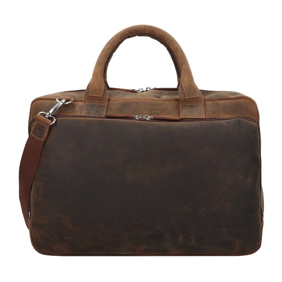 Plevier Retro Colmar Aktentasche Leder 40 cm Laptopfach