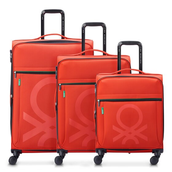 Delsey Paris x United Colors of Benetton Color Block 4-Rollen Kofferset 3 tlg.