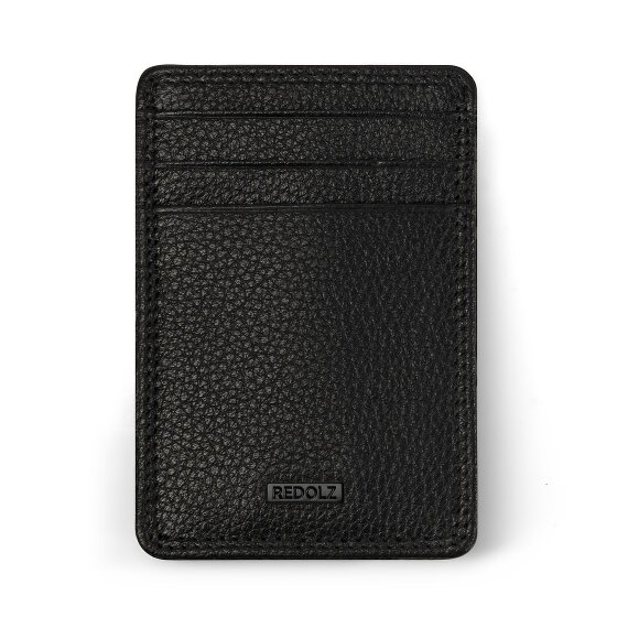 Redolz Leather Essentials Kreditkartenetui RFID Leder 7 cm mit Geldscheinklammer