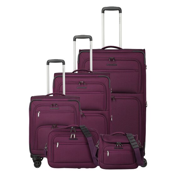 Travelite Cubis 4 Rollen Kofferset 5-teilig mit Dehnfalte