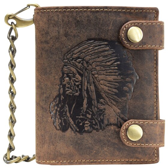 Greenburry Vintage Indian Geldbörse Leder 10 cm